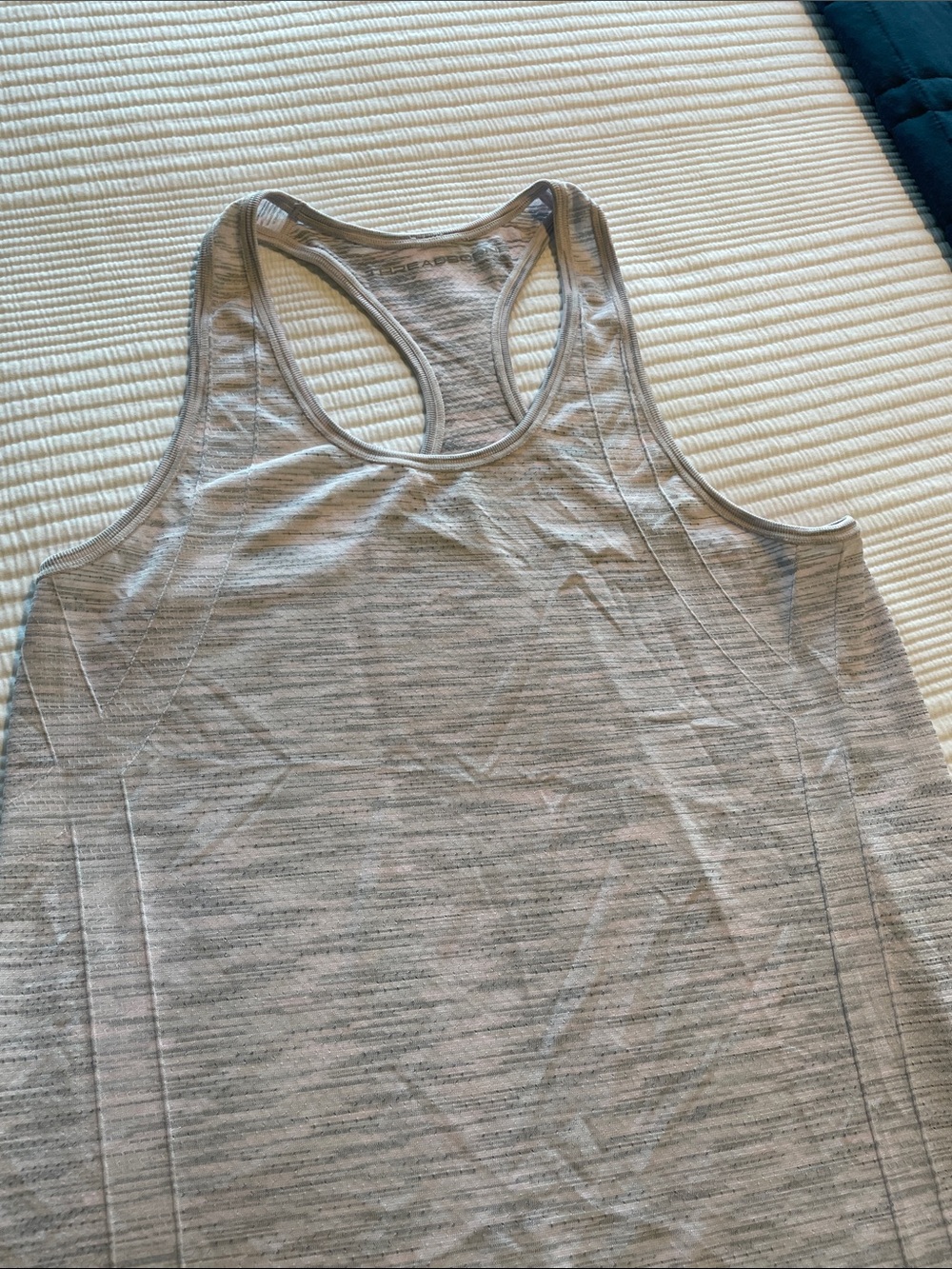 Under Armour Light Gray & Pink Heather Racerback Tank Top